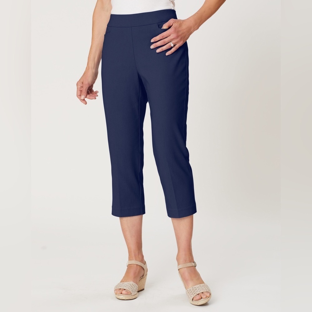 Draper’s & Damon Women’s Slimtacular Ultimate Fit Pull-On Capris Navy size PS